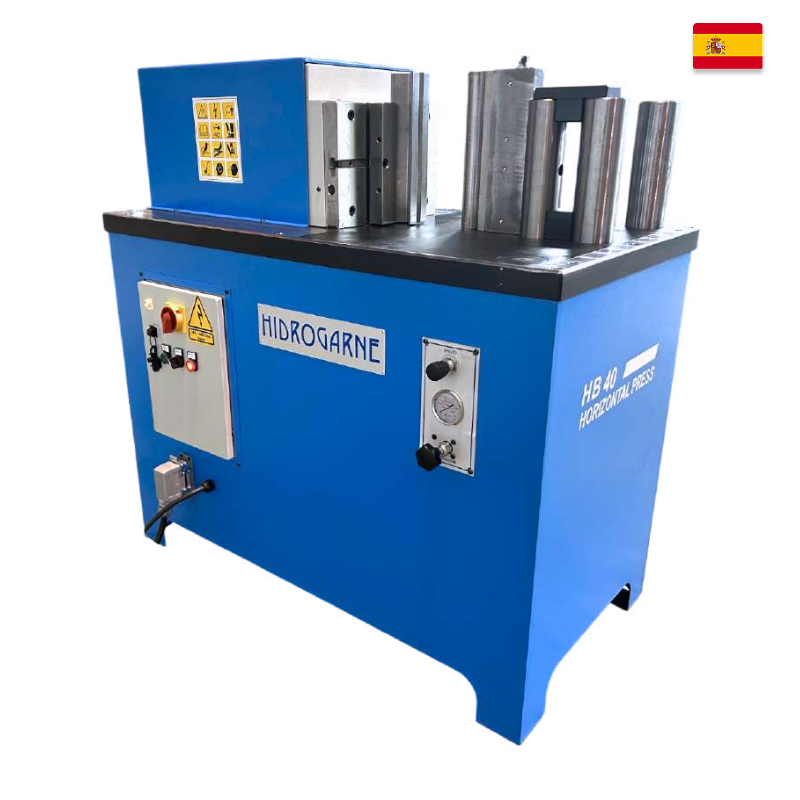 Hydraulic horizontal press, HB 100, HIDROGARNE
