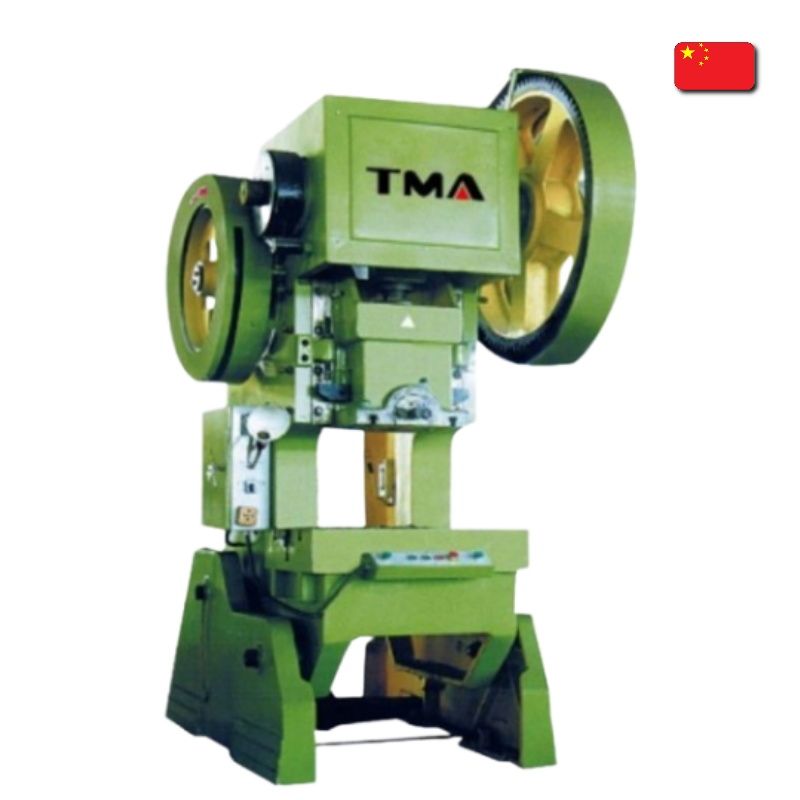 C-frame mechanical eccentric press with an inclined frame, J21-100T, TMA Machine