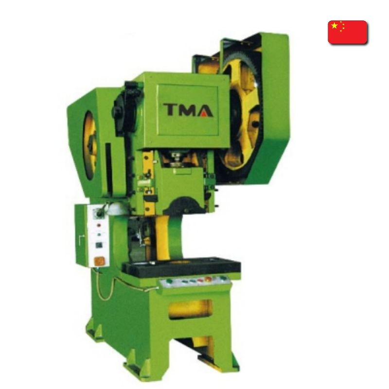 C-frame mechanical eccentric press with an inclined frame, J21S-100T, TMA Machine