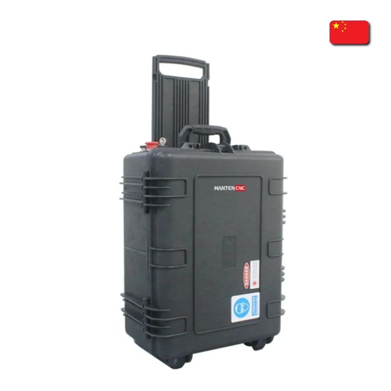 Pulsed laser cleaning machine in trolley housing, HTCM 300C, HANTEN CNC