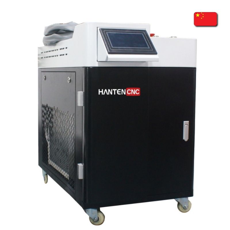 Laser cleaning machine with retractable screen, HTCLA 1000W, HANTEN CNC