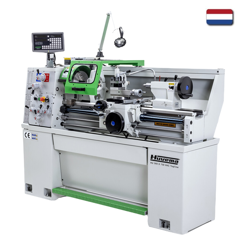 Lathe and screw-cutting machine, HU 360×750-4 VAC Topline DRO, Huvema